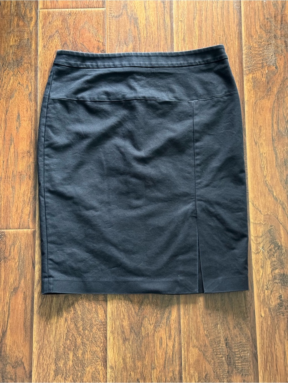 White House Black Market Black Pencil Skirt with Front Slit